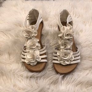 Flower wedges. Size 6 never worn.